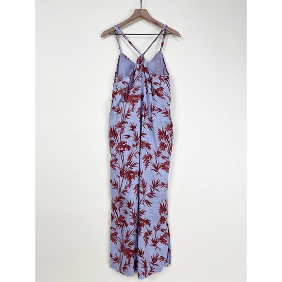 Hatch Maternity Noa Jumpsuit 100% Linen Heron Print Boho Floral Wide Leg Nursing - Picture 12 of 15